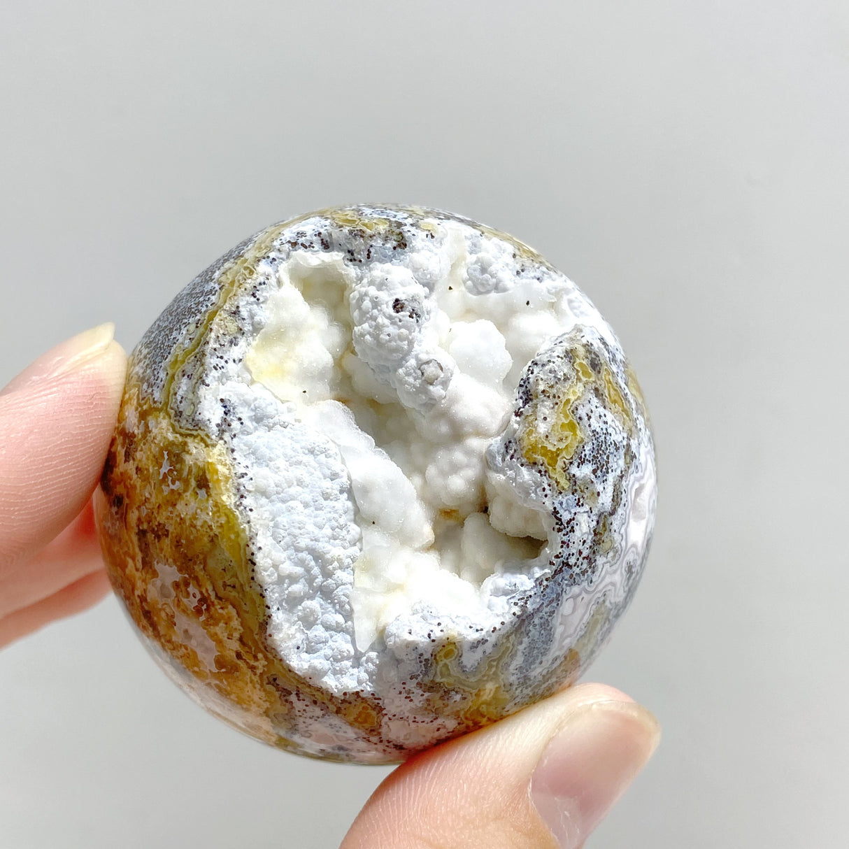 19 Pieces Geode Druzy 8th Vein Ocean Jasper Spheres