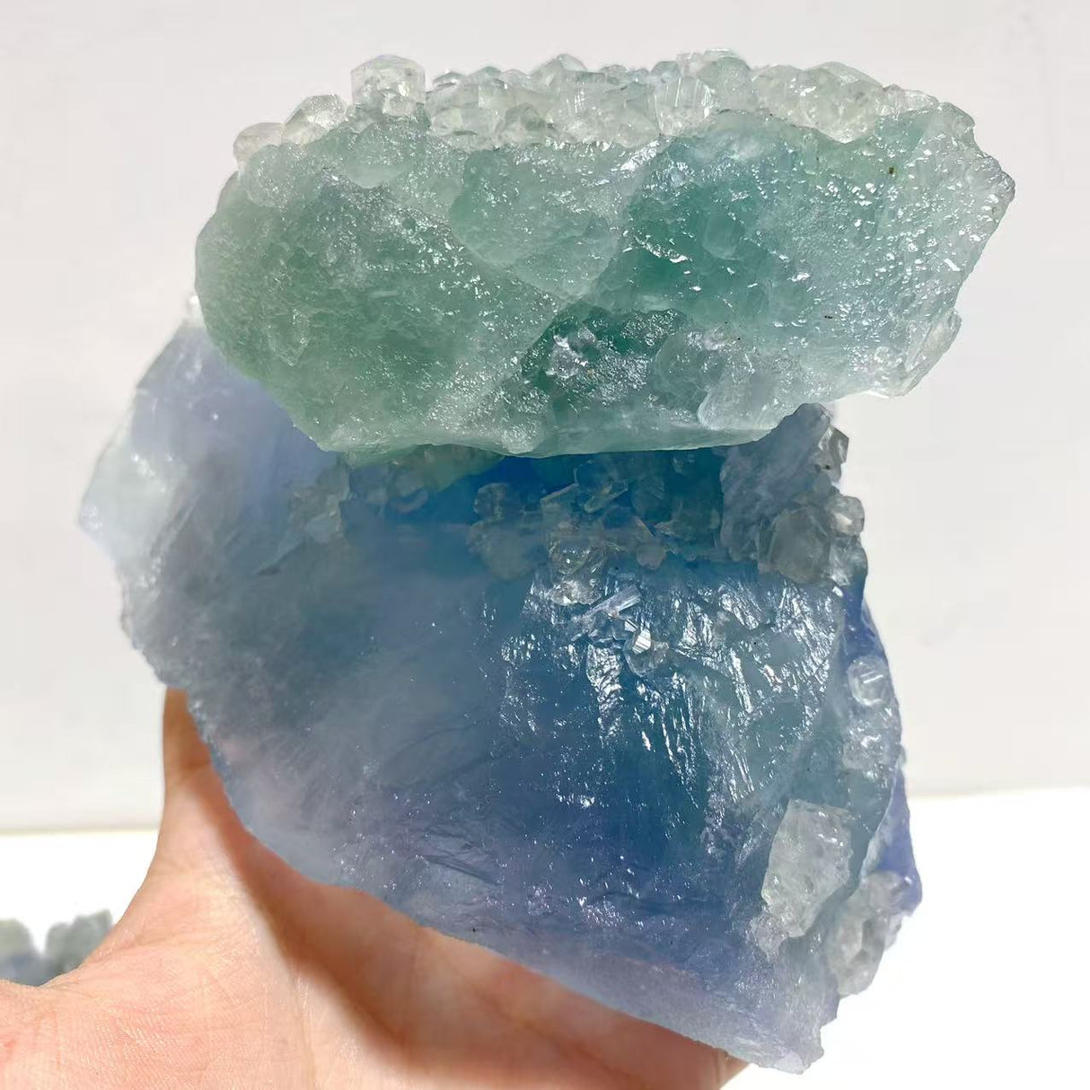 5 Pieces Large Raw Blue Fluorite Mixed Calcite Specimen For Collection