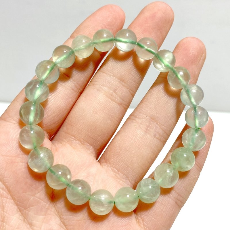 10 Pieces 8mm Prehnite Bracelets - Wholesale Crystals