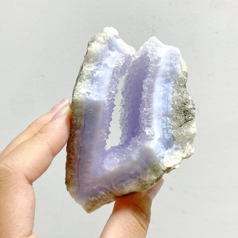 10 Pieces Geode Druzy Blue Chalcedony - Wholesale Crystals