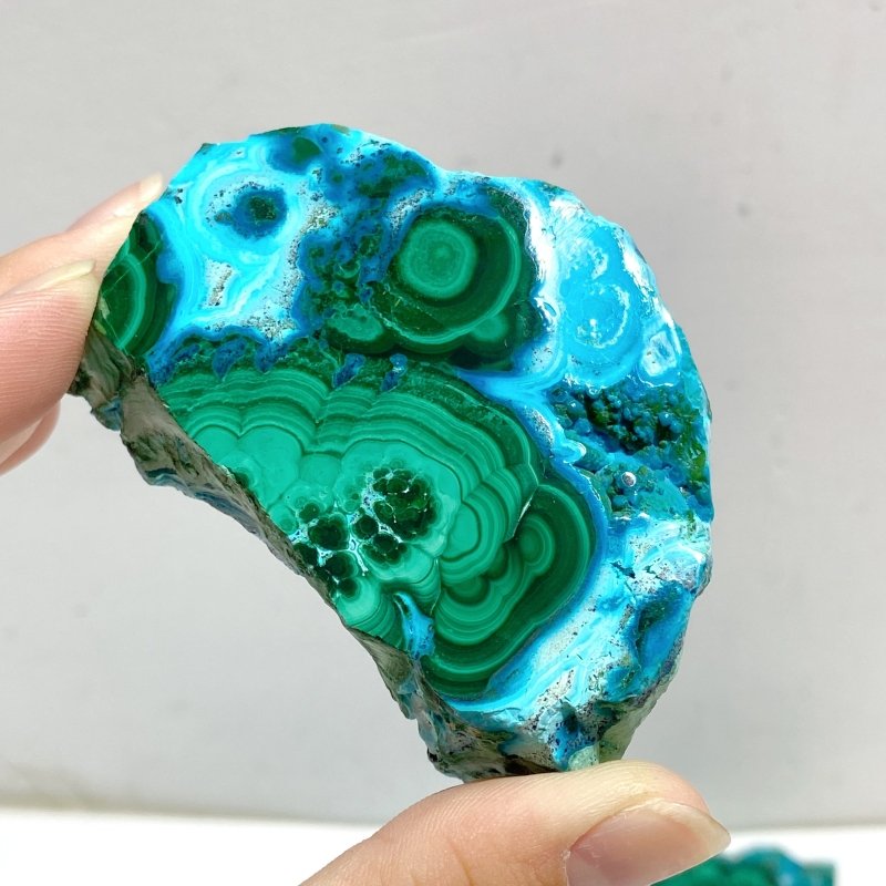 10 Pieces High Quality Beautiful Chrysocolla Mixed Malachite Slab Specimen 1 -Wholesale Crystals