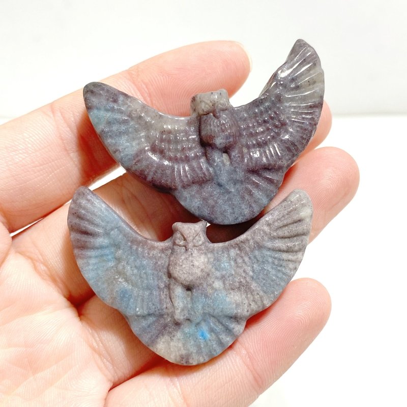 10 Pieces Trolleite Stone Owl Carving Clearance - Wholesale Crystals