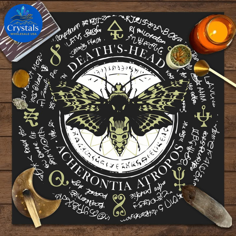 11 Mystical Runes Starry Sky Moon Phase Tarot Tablecloth - Wholesale Crystals