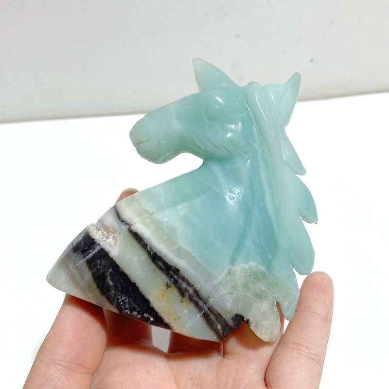 11 Pieces Caribbean Calcite Unicorn Carving Closeout - Wholesale Crystals
