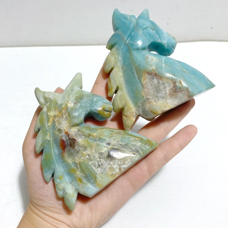 11 Pieces Caribbean Calcite Unicorn Carving Closeout - Wholesale Crystals