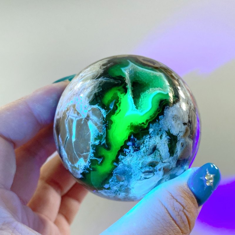 11 Pieces Volcano Agate Sphere(UV - Reactive) - Wholesale Crystals