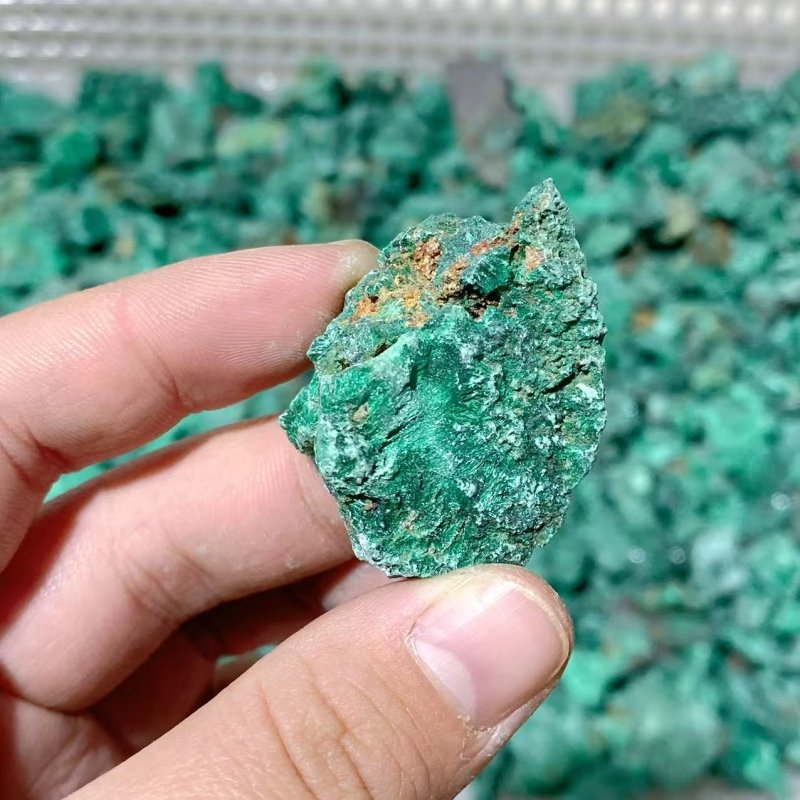 11lbs Natural Small Raw Malachite High Quality - Wholesale Crystals