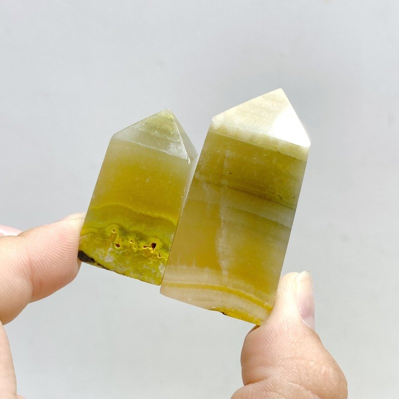 126 Pieces Short Bumble Bee Jasper Four-sided Tower -Wholesale Crystals