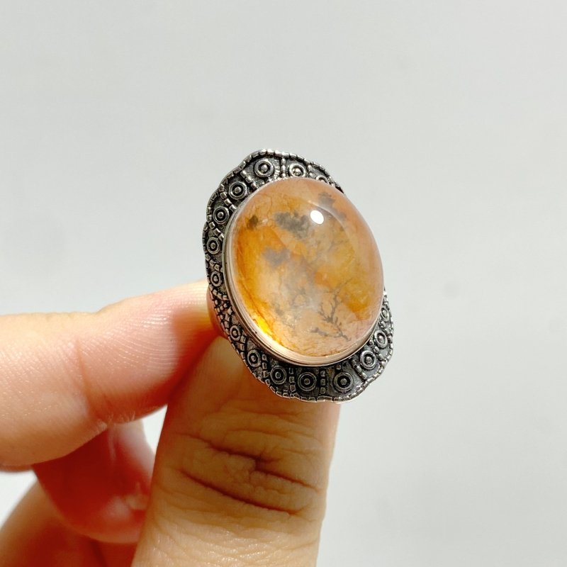 13 Pieces Rare Fire Quartz Dentritic Quartz Different Styles Ring - Wholesale Crystals
