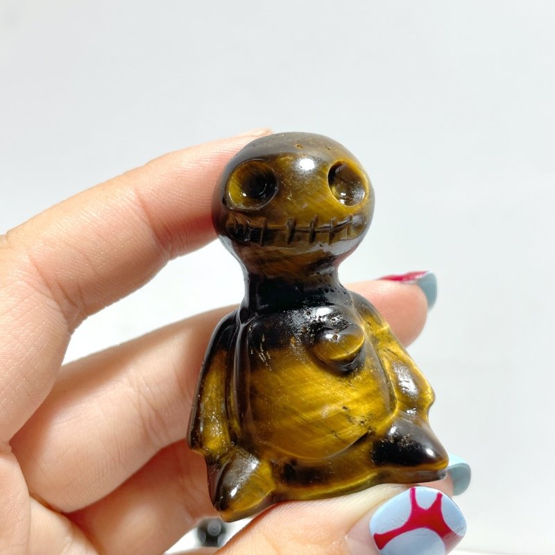 13 Pieces Tiger Eye Voodoo Doll Carving(Defect) - Wholesale Crystals