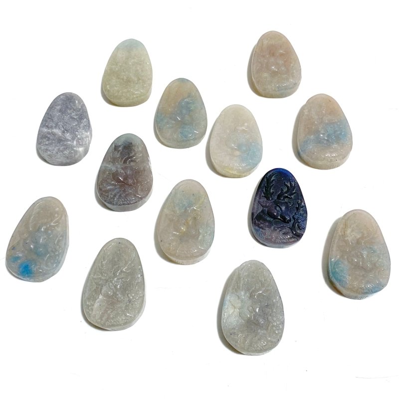 13 Pieces Trolleite Sika Deer Crystal Carving - Wholesale Crystals