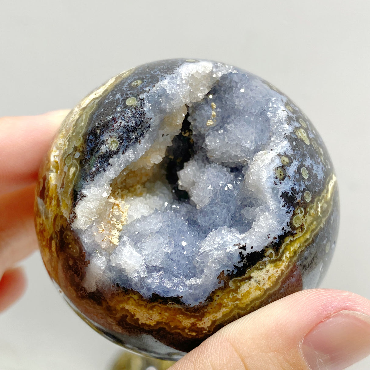 19 Pieces Geode Druzy 8th Vein Ocean Jasper Spheres