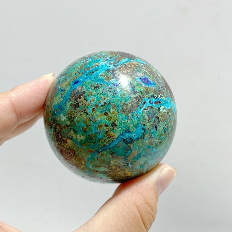 14 Pieces Azurite Mixed Malachite Spheres 4 -Wholesale Crystals