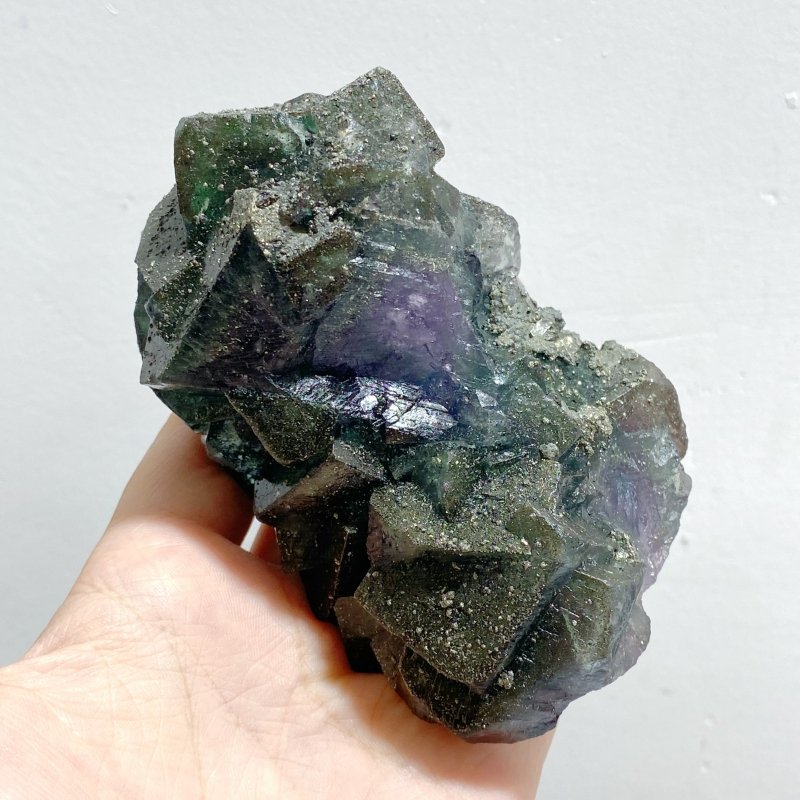 15 Pieces Raw Stone Fluorite Mixed Pyrite -Wholesale Crystals
