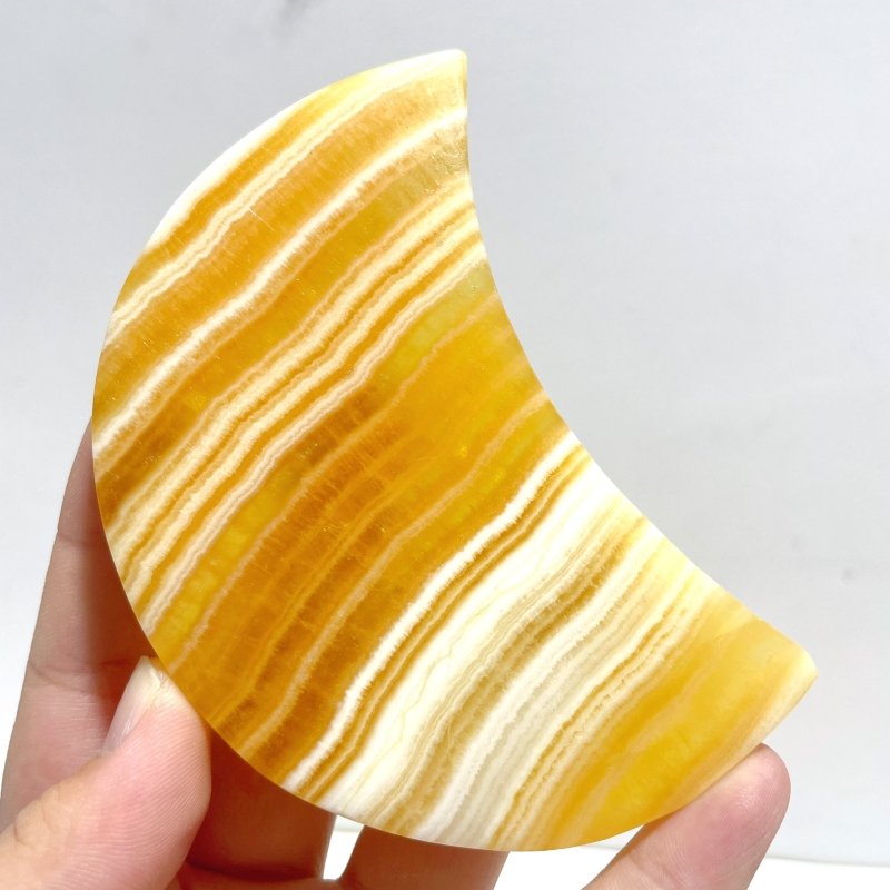 16 Pieces Beautiful Yellow Calcite Moon - Wholesale Crystals