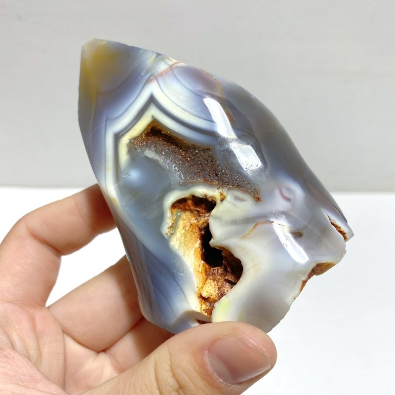 16 Pieces Black Orca Agate Flame Carving 3 - Wholesale Crystals