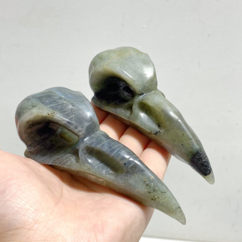 16 Pieces Large Labradorite Cow Skull Carving Closeout -Wholesale Crystals
