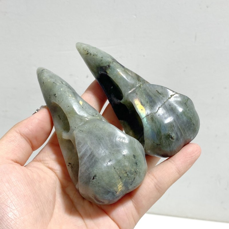 16 Pieces Large Labradorite Cow Skull Carving Closeout -Wholesale Crystals