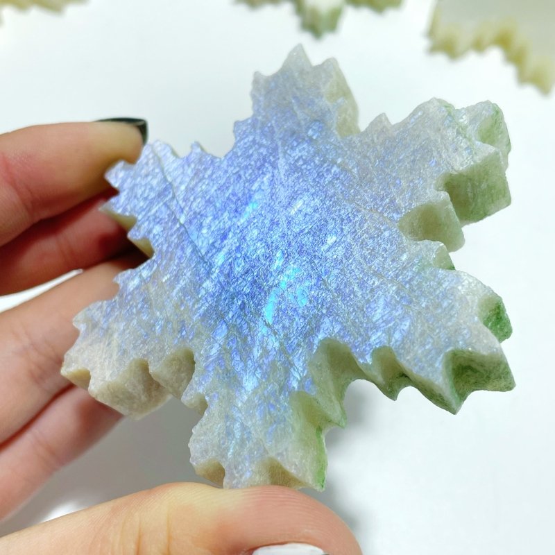 16 Pieces Moonstone Snowflake Closeout (Defect) - Wholesale Crystals