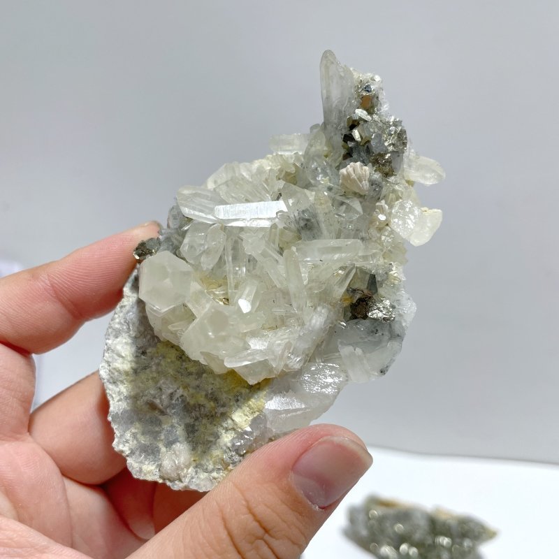 16 Pieces Pyrite Mixed Clear Quartz Cluster Specimen For Collection - Wholesale Crystals