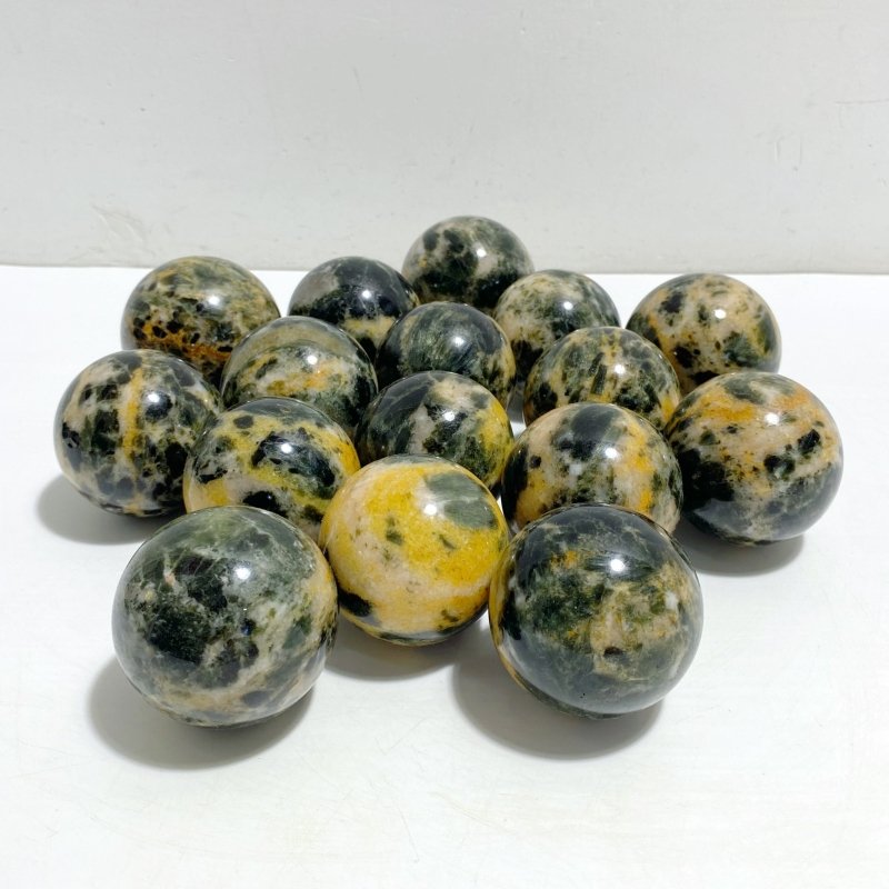 16 Pieces Seraphinite Spheres -Wholesale Crystals