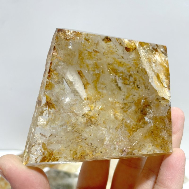 17 Pieces Golden Hematoid Quartz Free Form - Wholesale Crystals