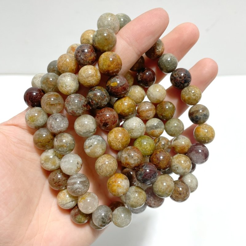 18 Pieces Thousand Layer Garden Quartz Bracelets - Wholesale Crystals
