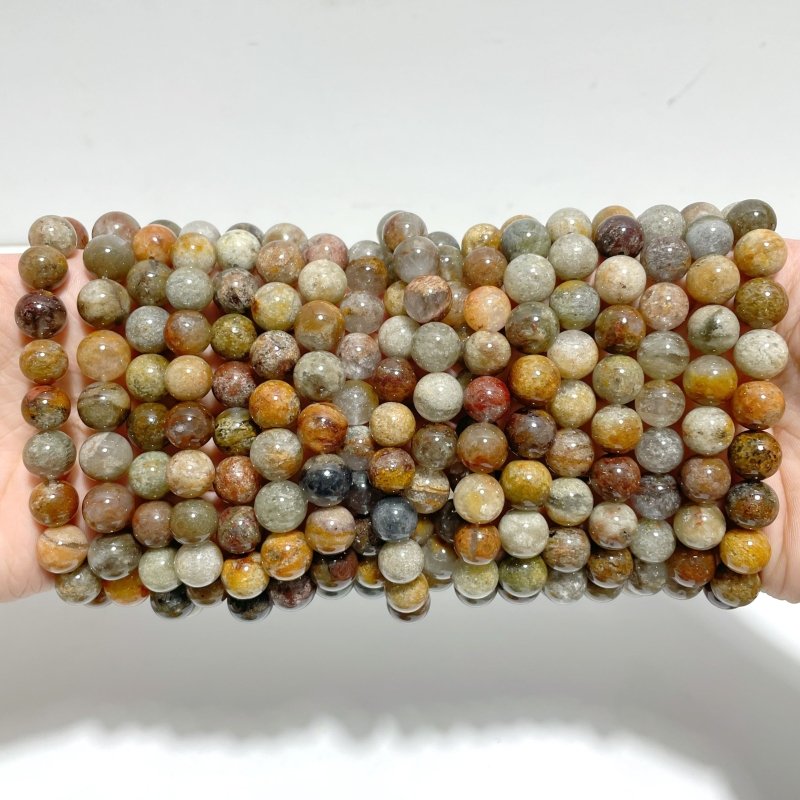 18 Pieces Thousand Layer Garden Quartz Bracelets - Wholesale Crystals