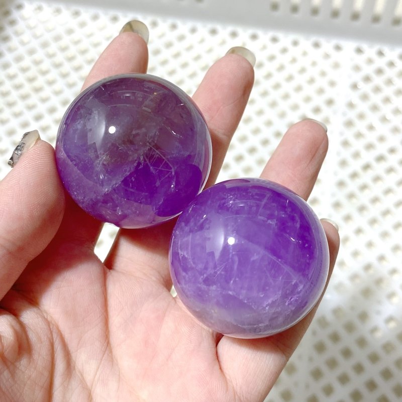 181 Pieces Amethyst Spheres (Sea Freight Only) -Wholesale Crystals