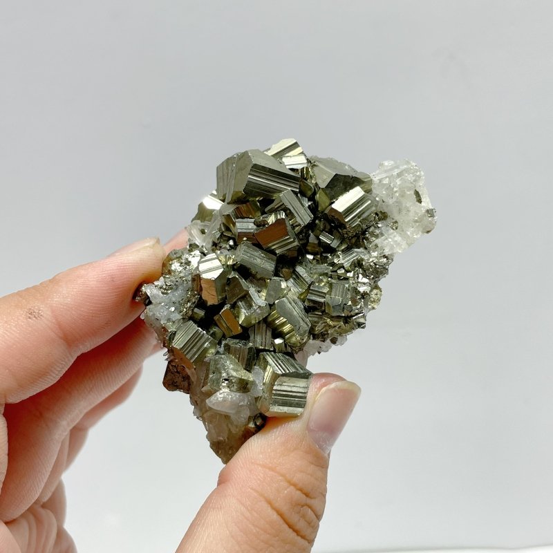 19 Pieces Pyrite Mixed Clear Quartz Cluster Specimen For Collection - Wholesale Crystals