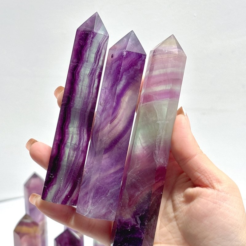 19 Pieces Rainbow Fluorite Tower - Wholesale Crystals