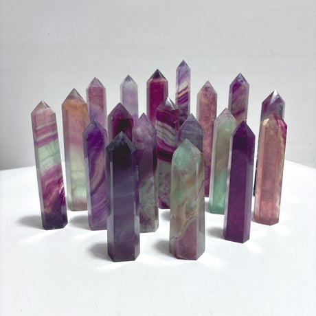 19 Pieces Rainbow Fluorite Tower - Wholesale Crystals