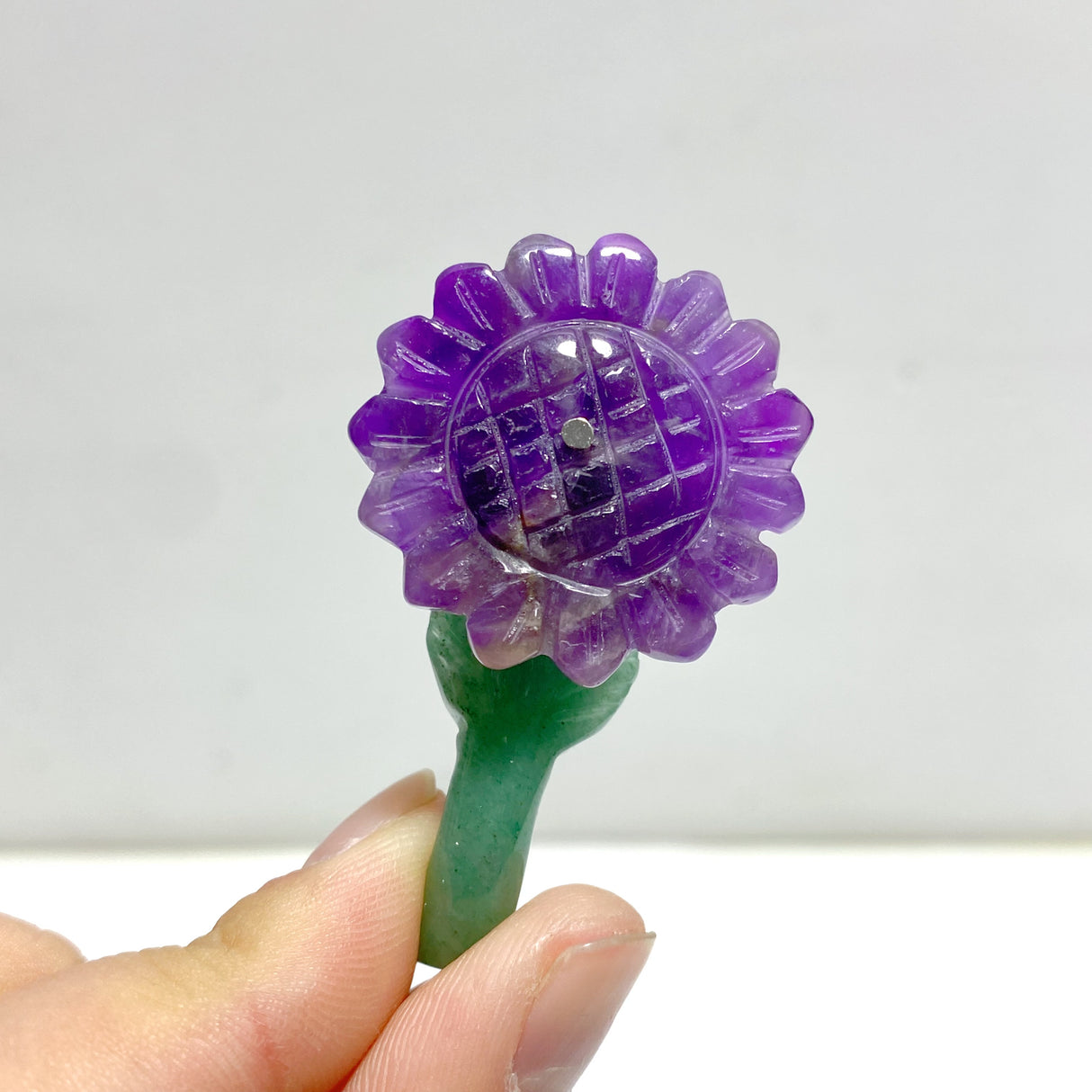 Sunflower-shaped Yellow Jade And Green Aventurine Leaf Carving Wholesale