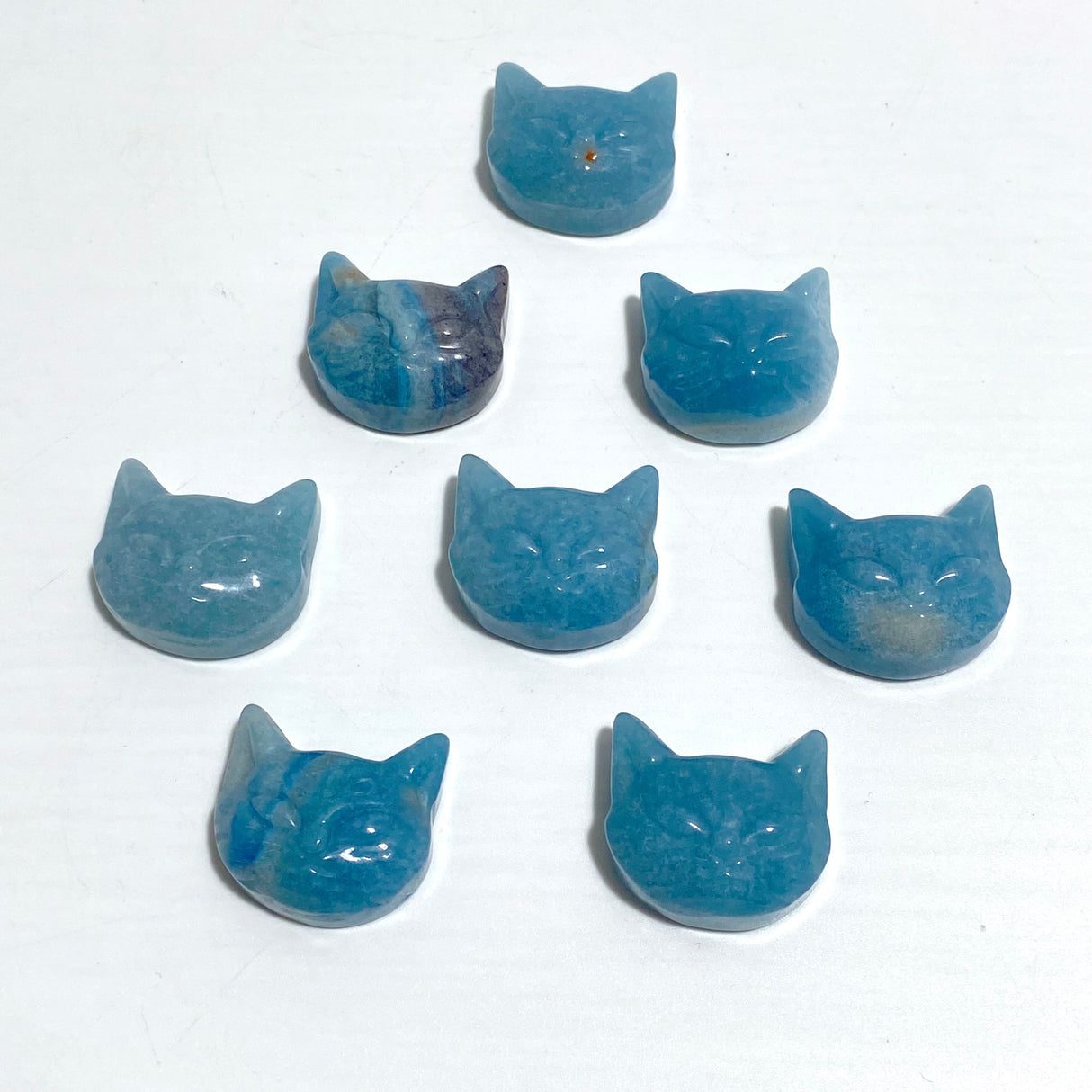 Trolleite Stone Cat Head Carving Wholesale