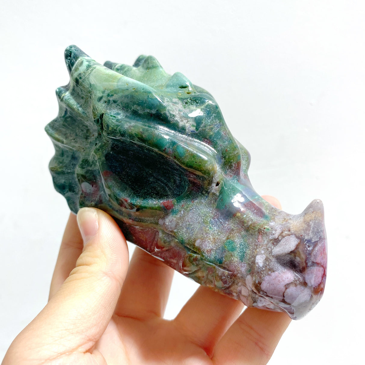 5 Pieces Beautiful Ocean Jasper Dragon Head