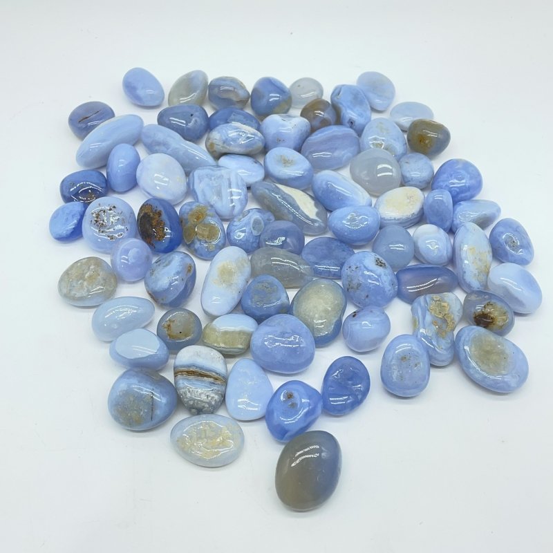 1in Blue Chalcedony Tumbled Gravel Wholesale -Wholesale Crystals