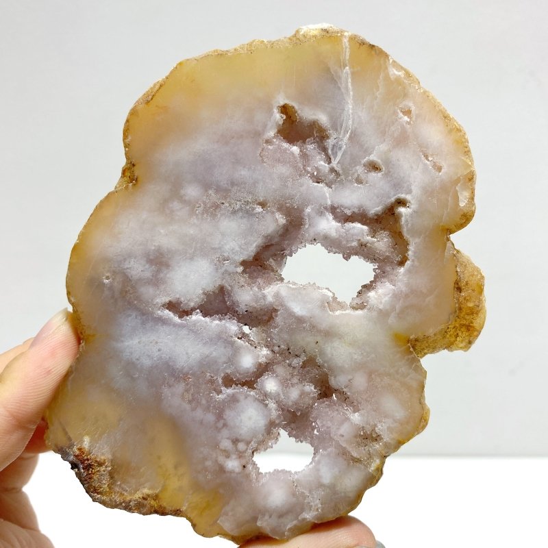 2 Pairs Geode Druzy Sakura Flower Agate Butterfly Wing With Stand - Wholesale Crystals