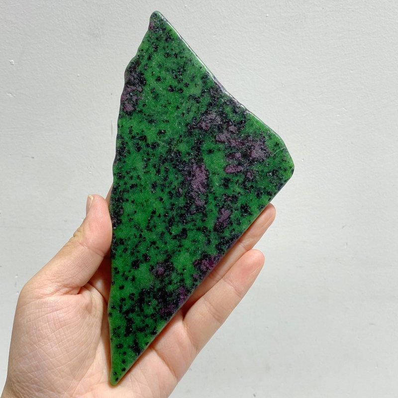 2 Pairs Ruby Zoisite Slab Wing With Stand - Wholesale Crystals