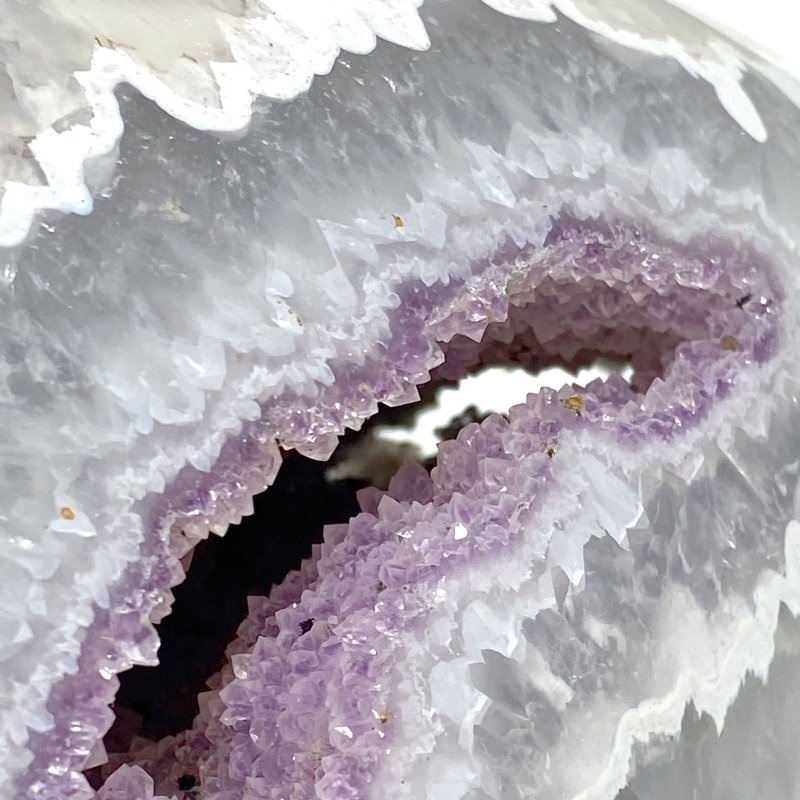 2 Pieces Amethyst Mixed Geode Agate Dinosaur Egg With Stand - Wholesale Crystals