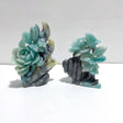 2 Pieces Caribbean Calcite Mixed Pyrite Birds&Flower Carving - Wholesale Crystals