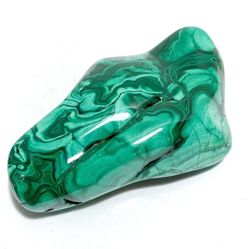 2 Pieces High Quality Polished Malachite Raw Bottom Home Decor - Wholesale Crystals