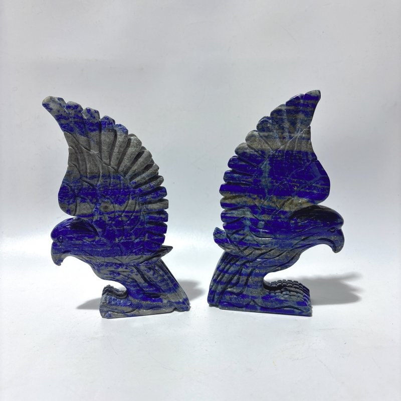 2 Pieces Lapis Lazuli Eagle Carving -Wholesale Crystals