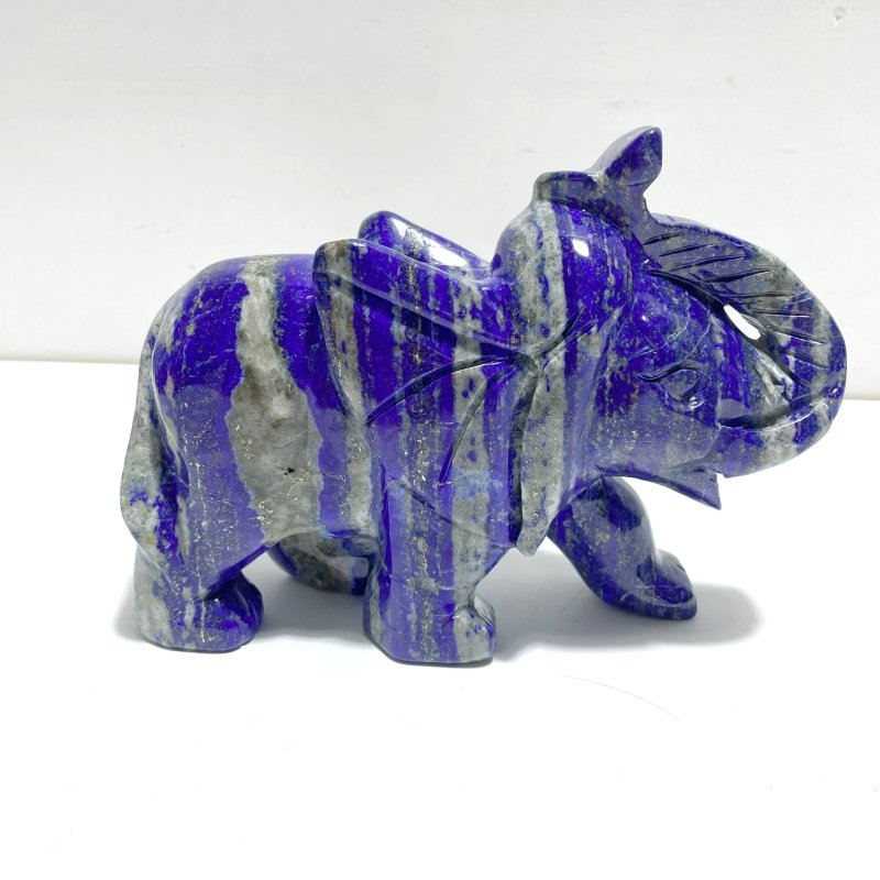 2 Pieces Lapis Lazuli Elephants Carving - Wholesale Crystals