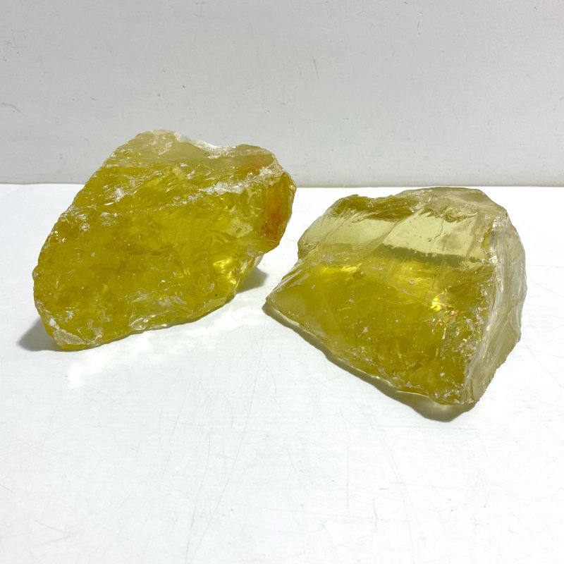 2 Pieces Large Citrine Raw Stone Specimen With Beautiful Rainbow 10 -Wholesale Crystals