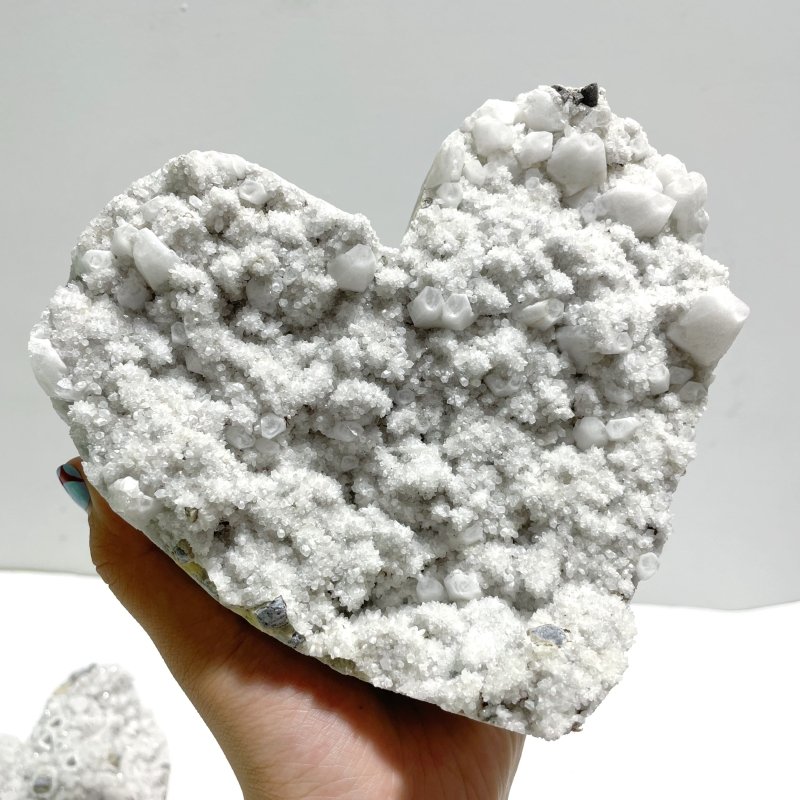 2 Pieces Large Quartz Cluster Heart - Wholesale Crystals