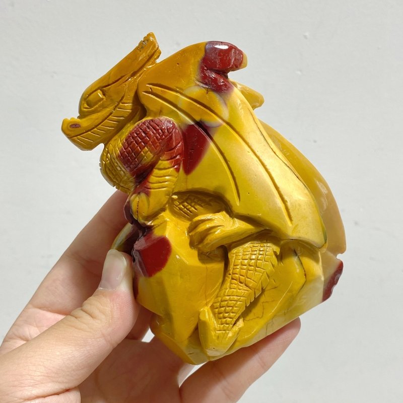 2 Pieces Mookaite Flying Dragon Castle Carving -Wholesale Crystals