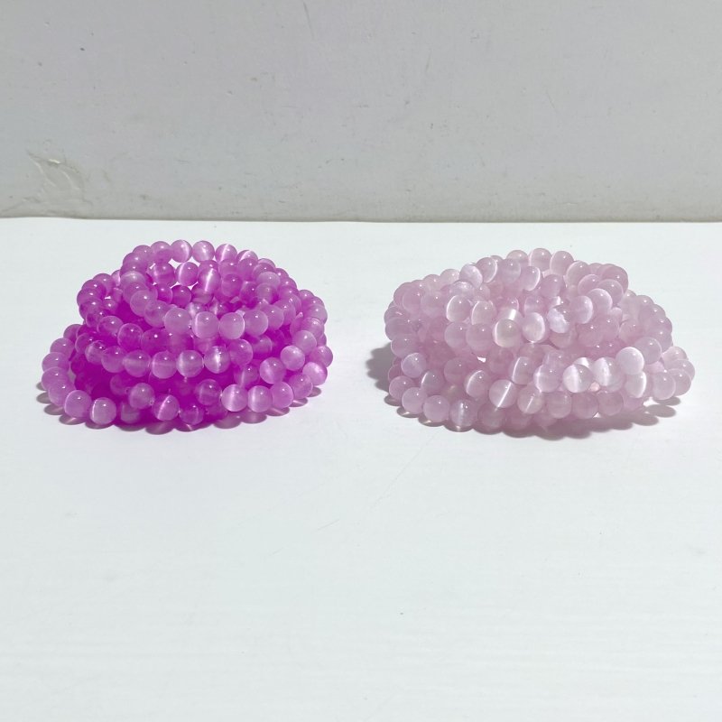 2 Types Purple Aura Selenite Bracelet Wholesale -Wholesale Crystals