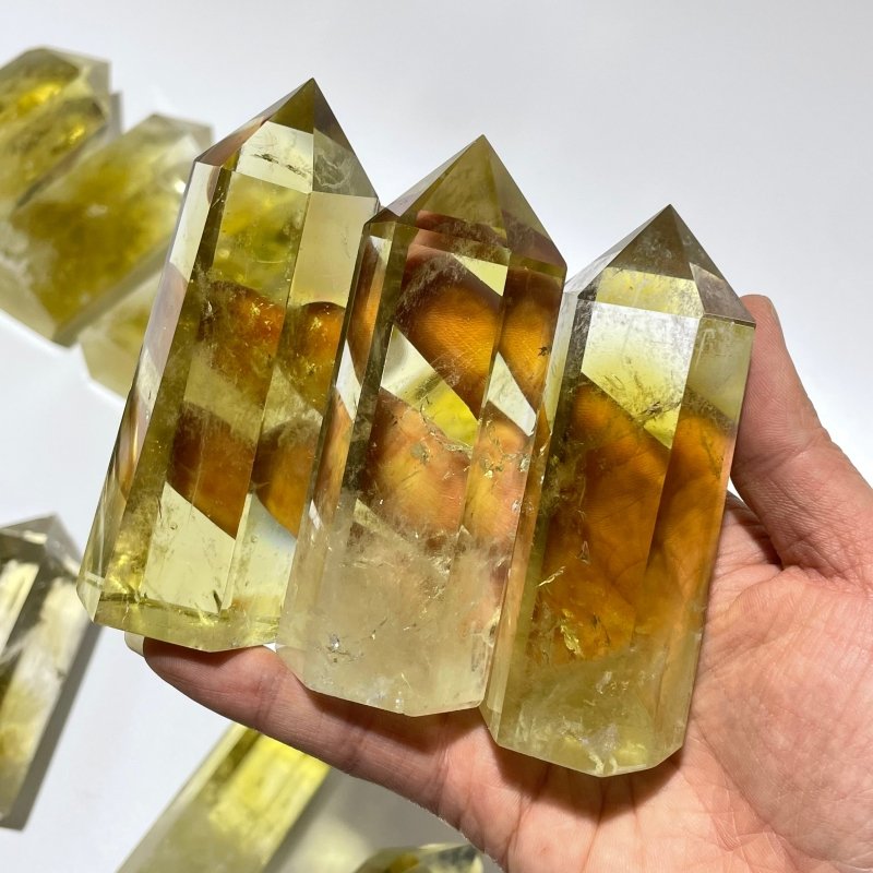 20 Pieces Fat Citrine Crystal Tower Point -Wholesale Crystals