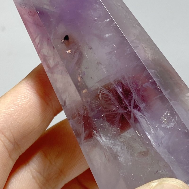 20 Pieces God's Fingerprint Amethyst Light Purple Tower Point - Wholesale Crystals