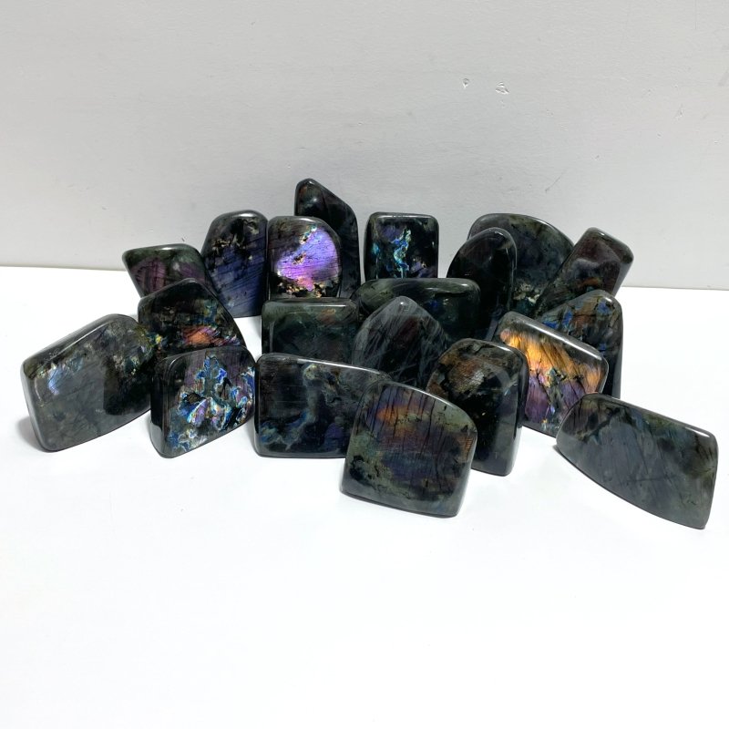 20 Pieces High Quality Polished Purple Blue Labradorite Free Form - Wholesale Crystals